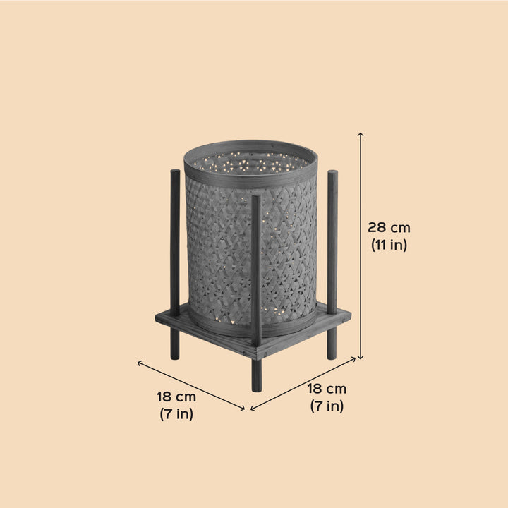 Handmade Bamboo Weaving Sunrise Design Table Lamp