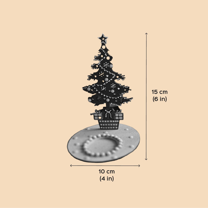 Handmade Wooden Christmas Tree Tealight Holder