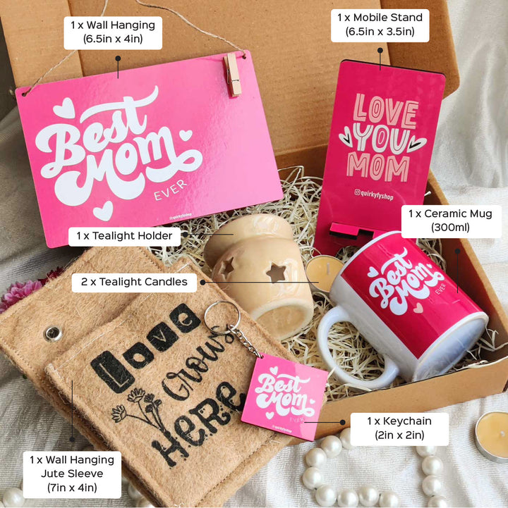 Photo Personalized "Best Mom" Hamper For Mothers| Set of 8