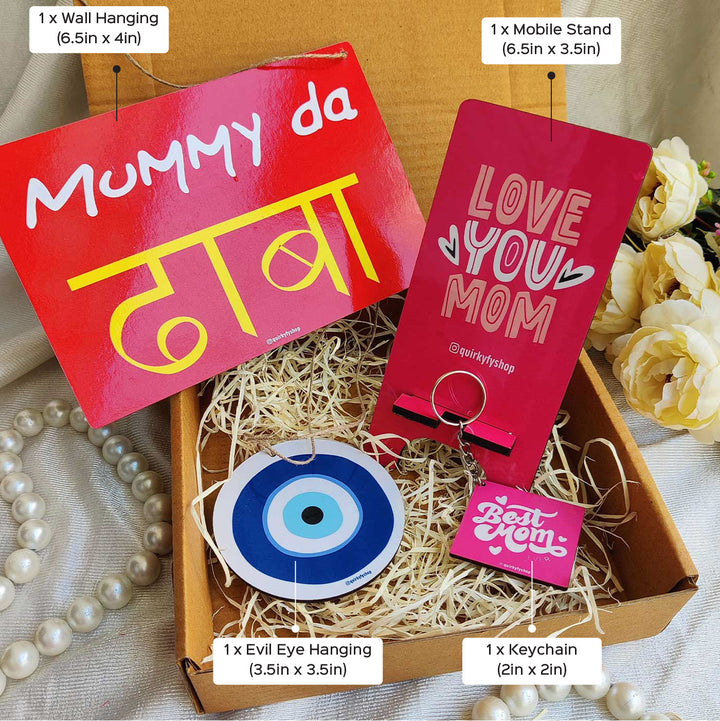 Handmade "Love you Mom" Hamper For Mothers | Set of 4