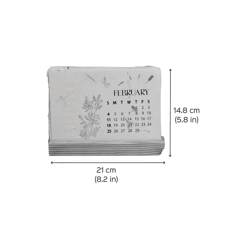 Handmade 2025 Petals Desk Calendar With Stand