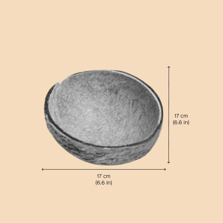 Eco-Friendly Handmade Oval Raw Coconut Shell Bowl | Set Of 15