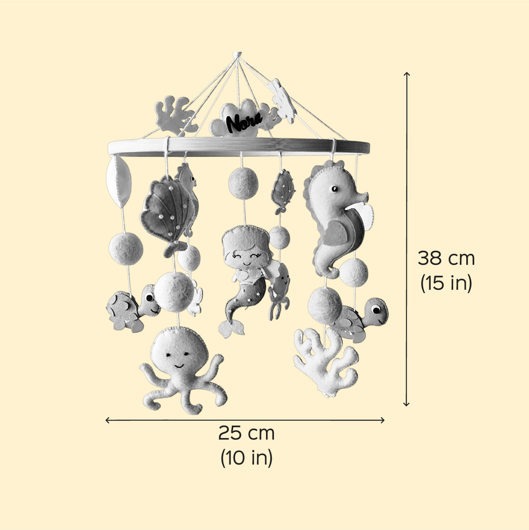 Handmade Zoo Crew Felt Cot Mobile For Newborns