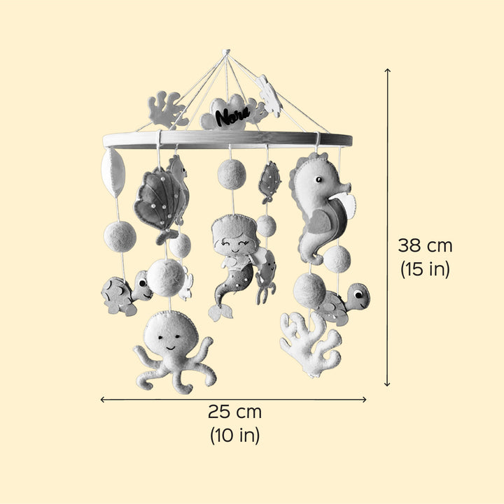Handmade Zoo Crew Felt Cot Mobile For Newborns