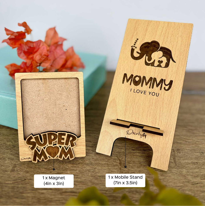 Photo Personalized "Mommy I Love You" Hamper For Mothers | Set of 2