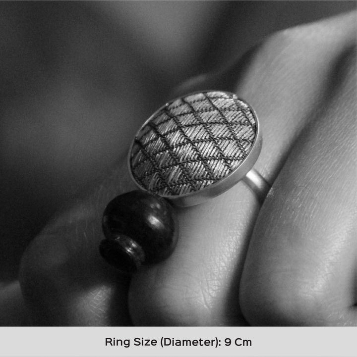 Minimal Handmade Pink Silk Wedding Ring | 22K Gold Plated