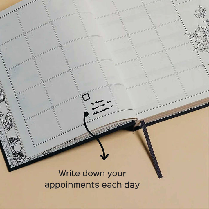 Handmade Manmohini Green  Planner With Habit Tracker | 160 Pages