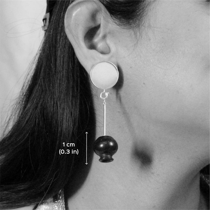 Modern Handmade Inverted Pot Wedding Earrings | 22K Gold Plated