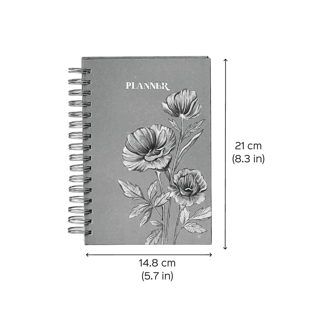 Handmade Abstract Blue Undated Planner | 120 Pages