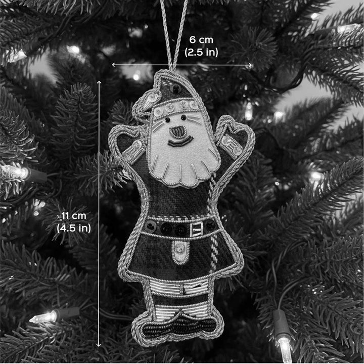 Santa Cotton Premium Zardozi Embroidered Ornament