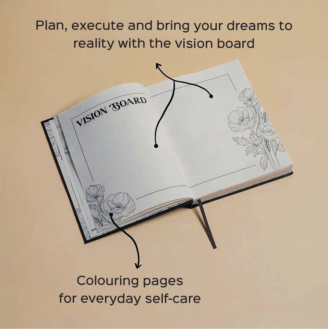 Handmade Manmohini Green  Planner With Habit Tracker | 160 Pages