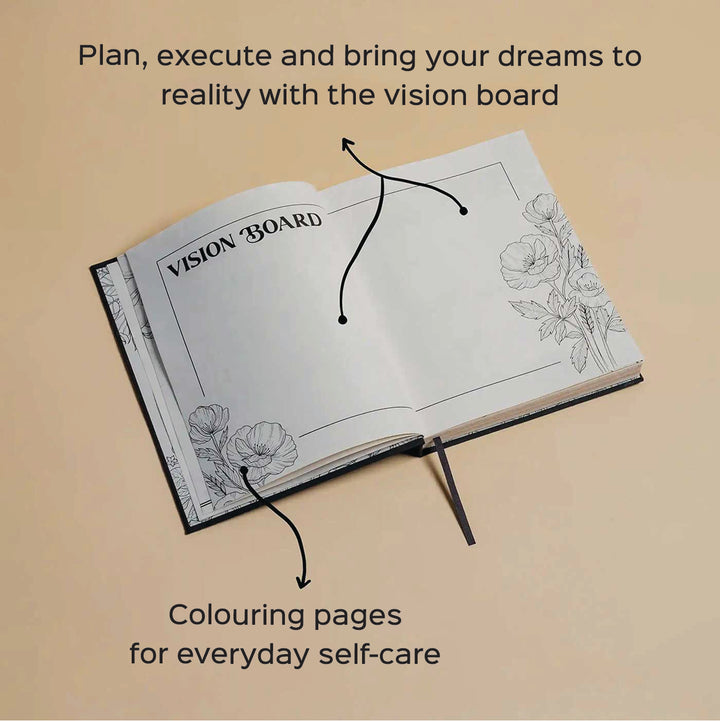 Handmade Manmohini Green  Planner With Habit Tracker | 160 Pages