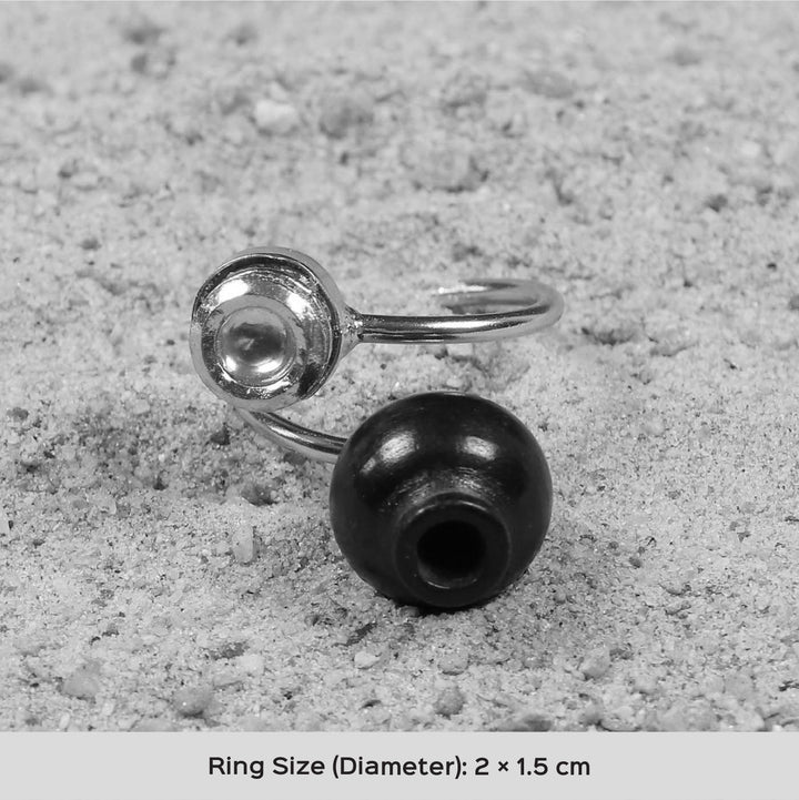 Contemporary Handmade Traditional Kundan Design Brass Ring | 22K Gold Plated