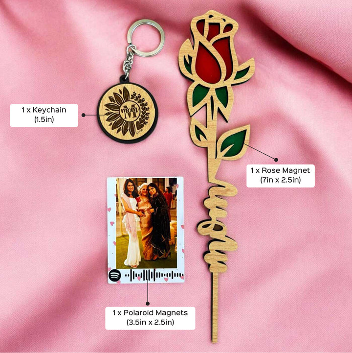 Photo Personalized Mothers Love Theme Hamper | Set of 3