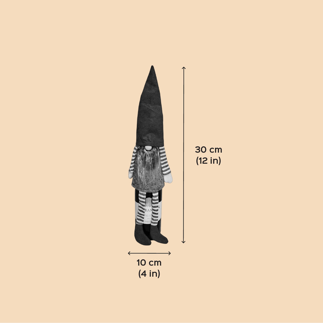 Handmade Red Hat Gnome Wine Bottle Cover