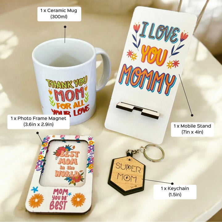 Photo Personalized Mom's Special Day Hamper For Mothers | Set of 4
