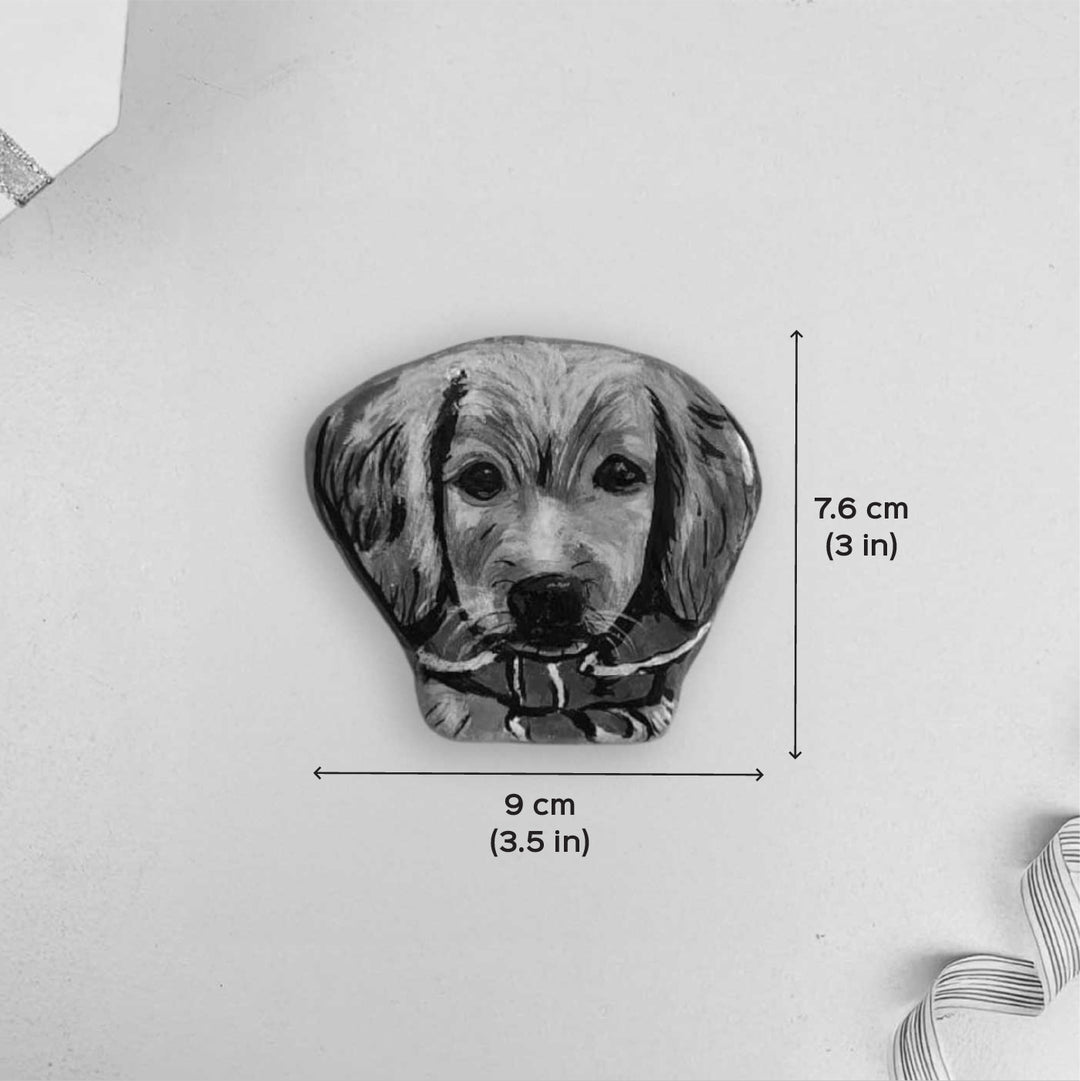 Cute Dog Photo Personalized Handpainted Clay Fridge Magnet