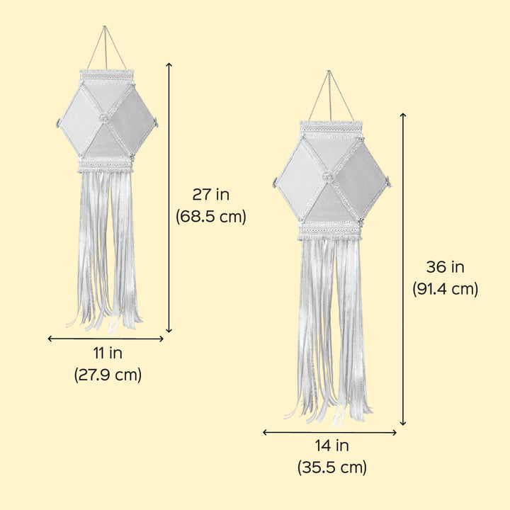 Handmade Decorative Nirmal Chanderi Premium Silk Fabric Akash Kandil/Lantern