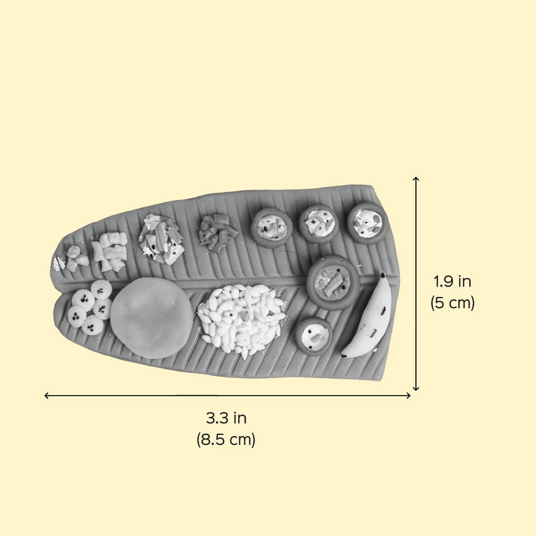 Miniature Onam Sadhya Clay Fridge Magnet