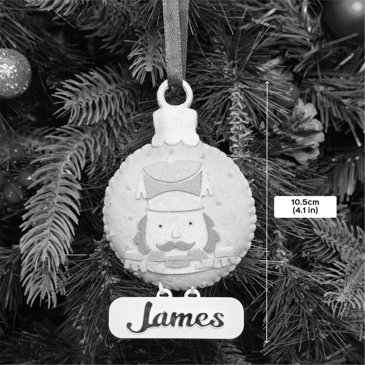 Personalized Handmade Pastel Nutcracker Felt Ornament