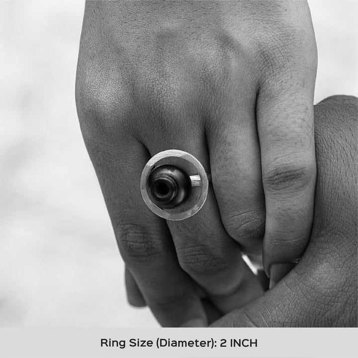 Modern Handmade Traditional Kalash Brass Ring | 22K Gold Plated