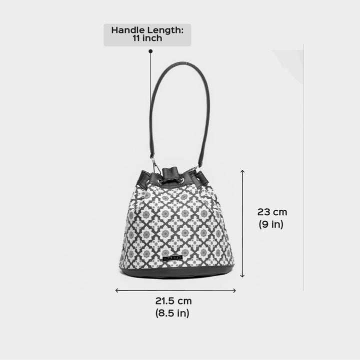 Bageechi Hand Block Printed Bucket Handbag