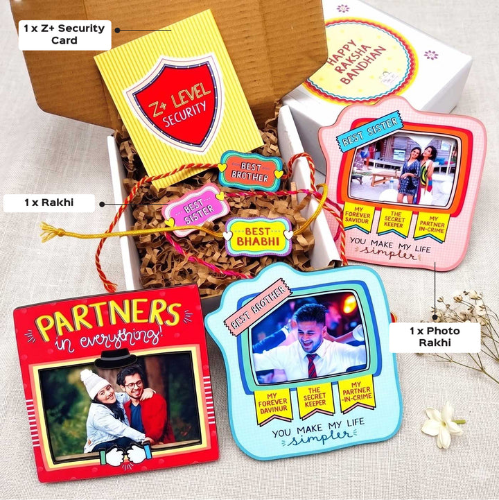 Personalized Photo Magnet & Rakhi Gift Combo | Build-Your-Own Set
