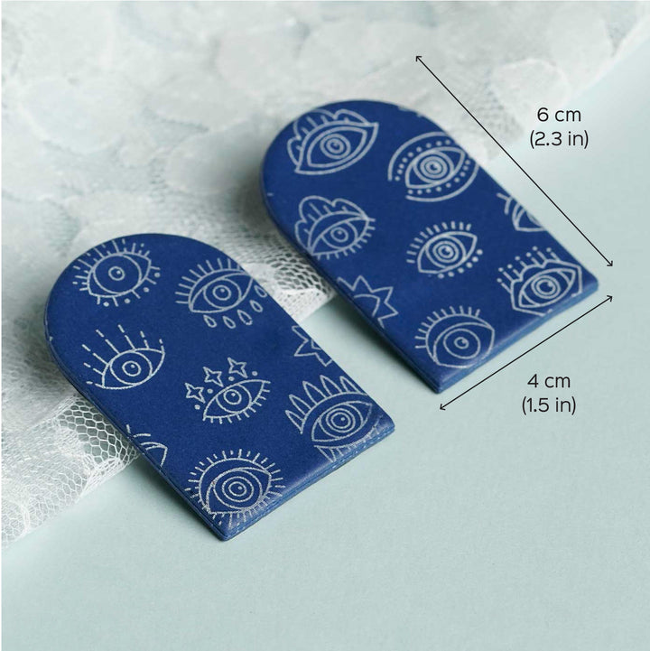 Handmade Polymer Clay All Eyes On You Design Earrings