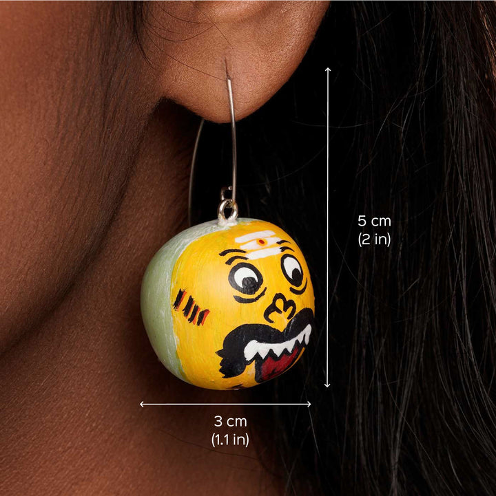 Handmade Polymer Clay Drishti Poosanikai Design Earrings
