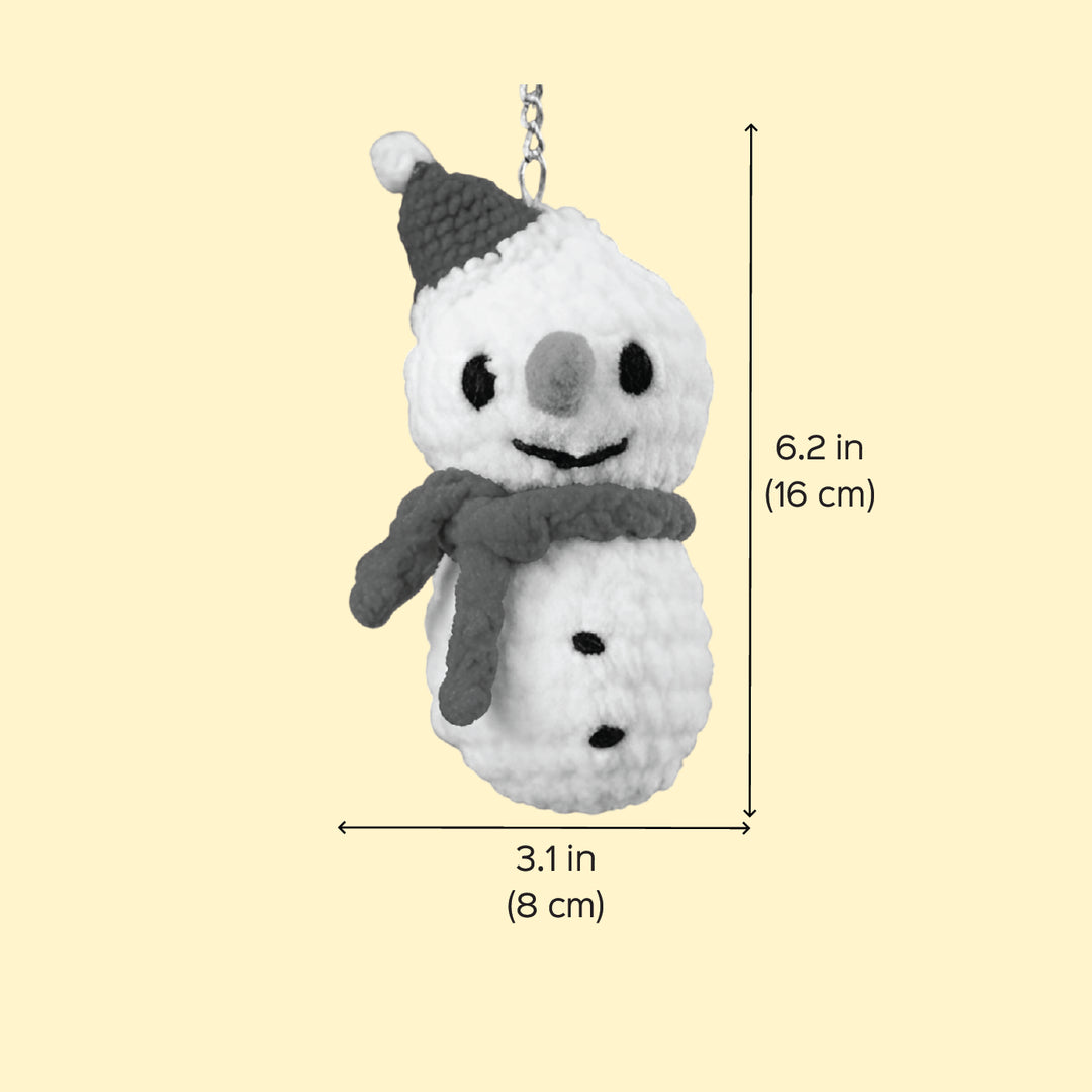 Handmade Crochet Snowman Toy For Christmas Decoration