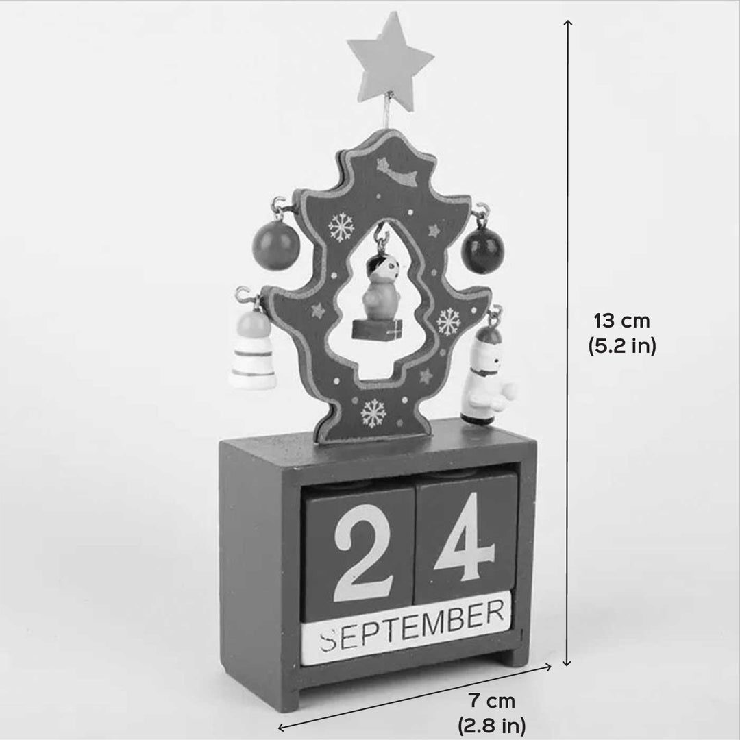 Handmade Wooden Count Down To Merry Day Green DIY Advent Calendar