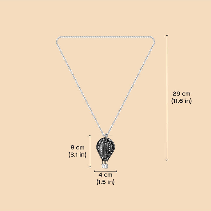 Handmade Laser Cut Hotair Balloon Acrylic Necklace