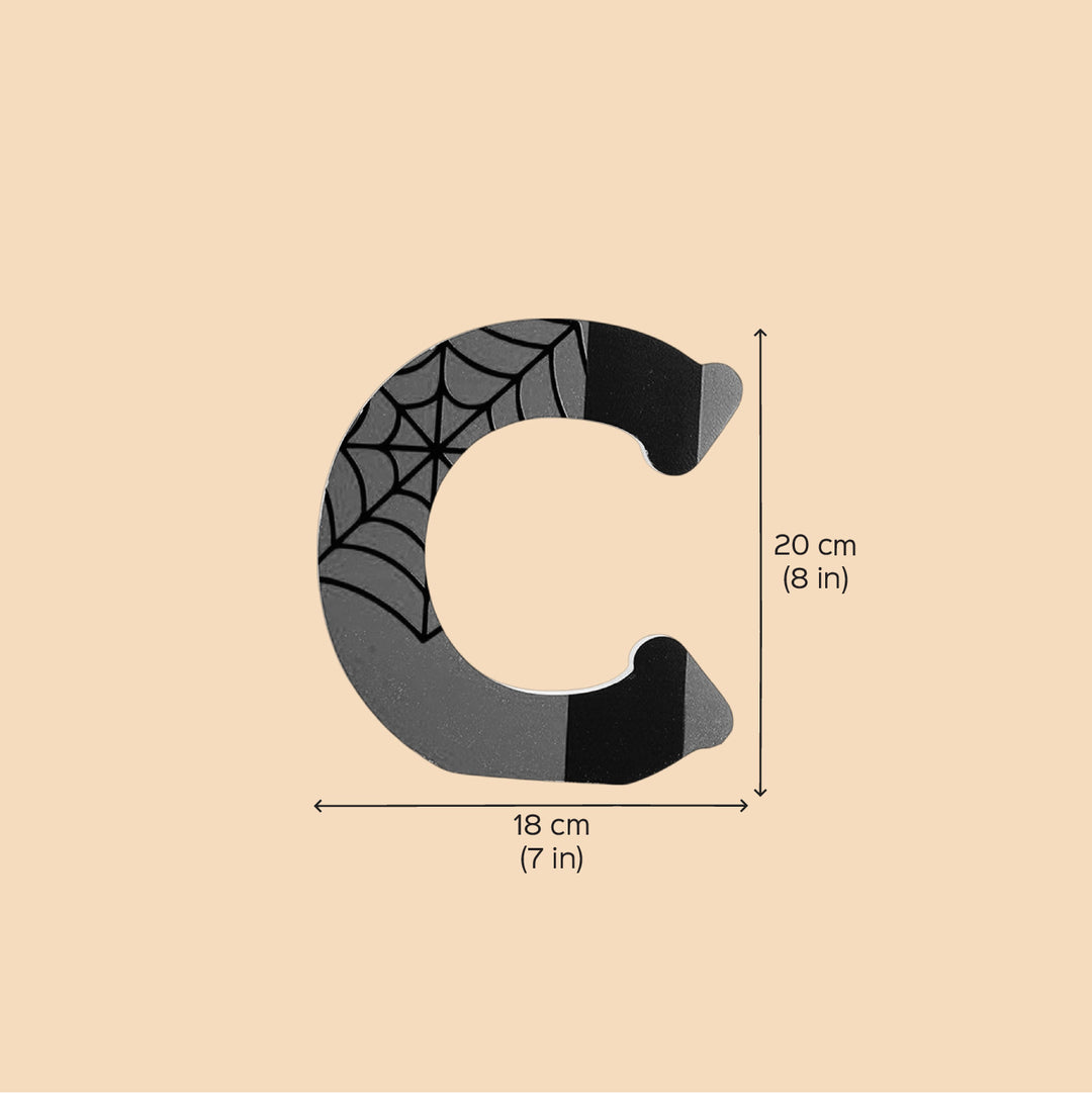 Handmade Spiderman Theme MDF Wood 3D Wall Letter For Kids - C