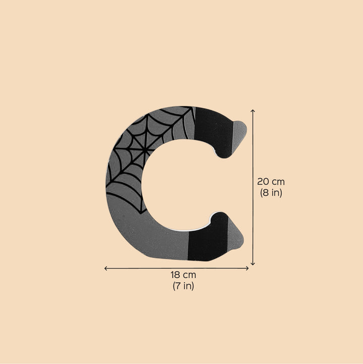Handmade Spiderman Theme MDF Wood 3D Wall Letter For Kids - C
