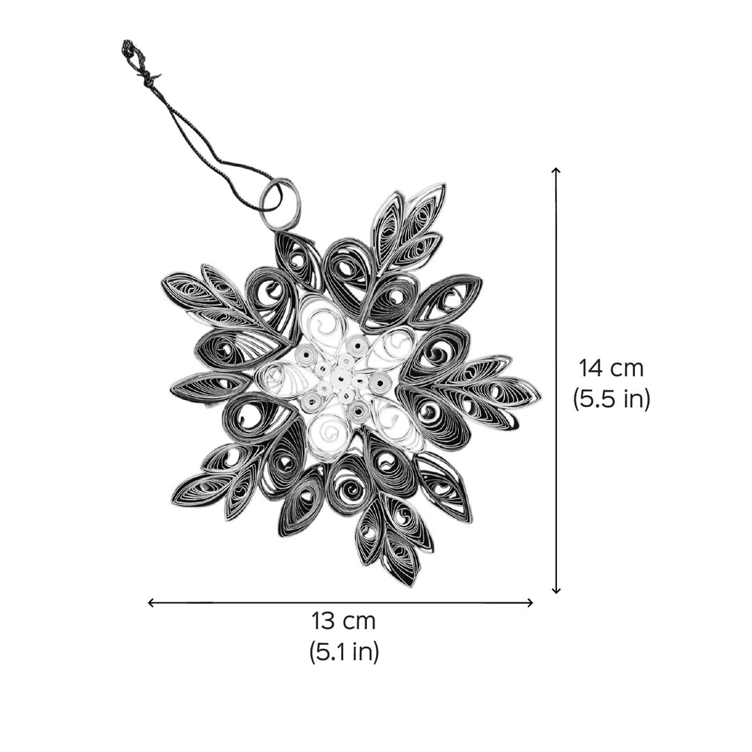 Handmade Snowflakes Paper Quilling Ornament For Christmas Tree Decoration