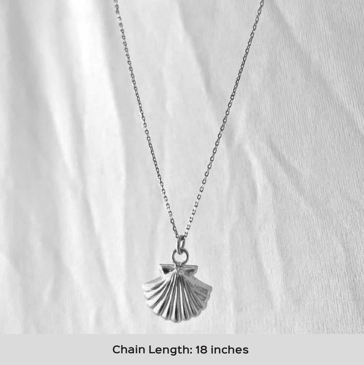 Handmade Golden Shell Pendant Brass Necklace