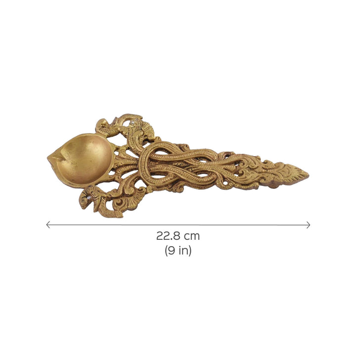 Handcrafted Brass Nakashi Arti Diya