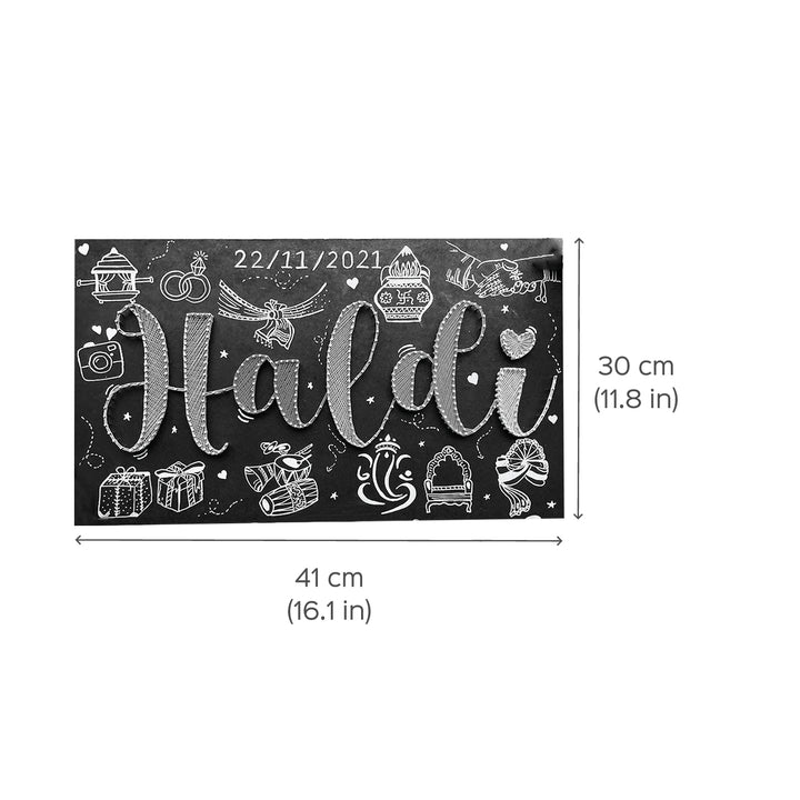 String Art Haldi Theme Personalized Nameplate - Zwende