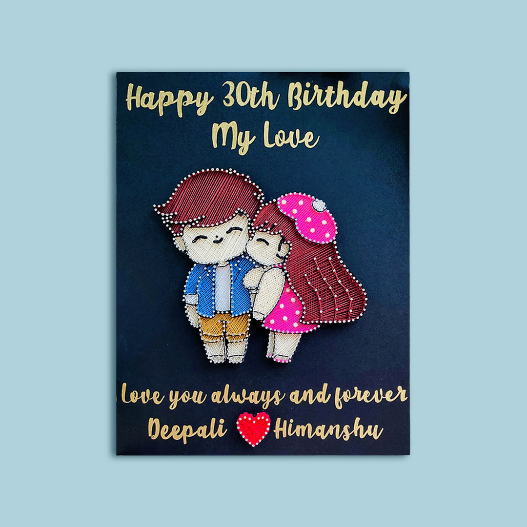 Birthday Gift String Art Nameplate For Couples