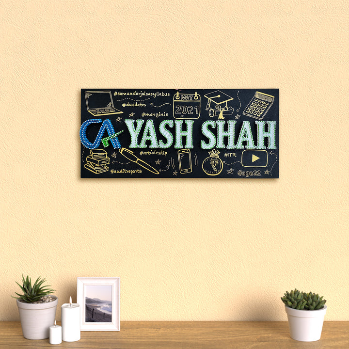 CA String Art Personalized Nameplate