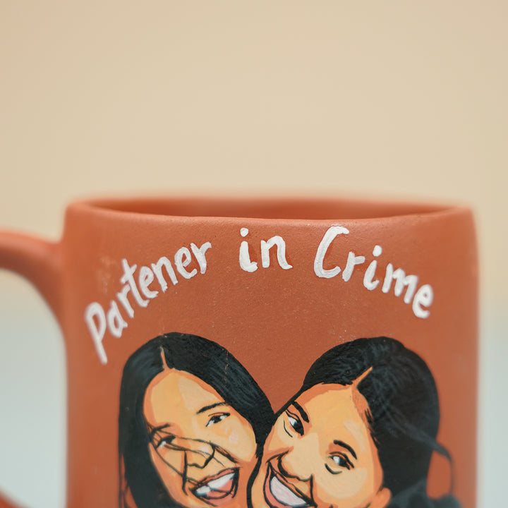 Photo Personalized Handmade Partner In Crime Rakhi Hamper Includes 1 Mug 2 Rakhi - Mug Design Close-up