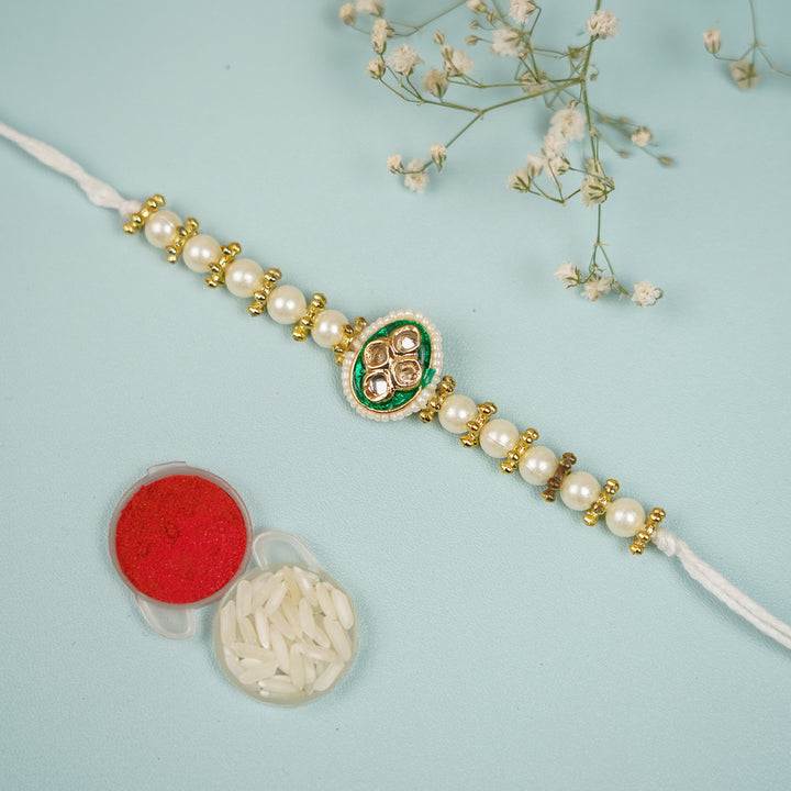 Photo Personalized Handmade Partner In Crime Rakhi Hamper Includes 1 Mug 2 Rakhi - Pearl Rakhi with Accessories
