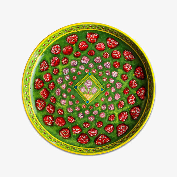 Handpainted Wooden Wall Plate With Jaipur Artwork