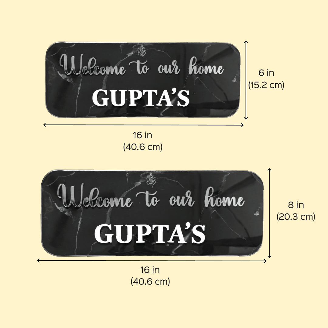Personalized Coffee Brown Minimalist Resin Name Plate