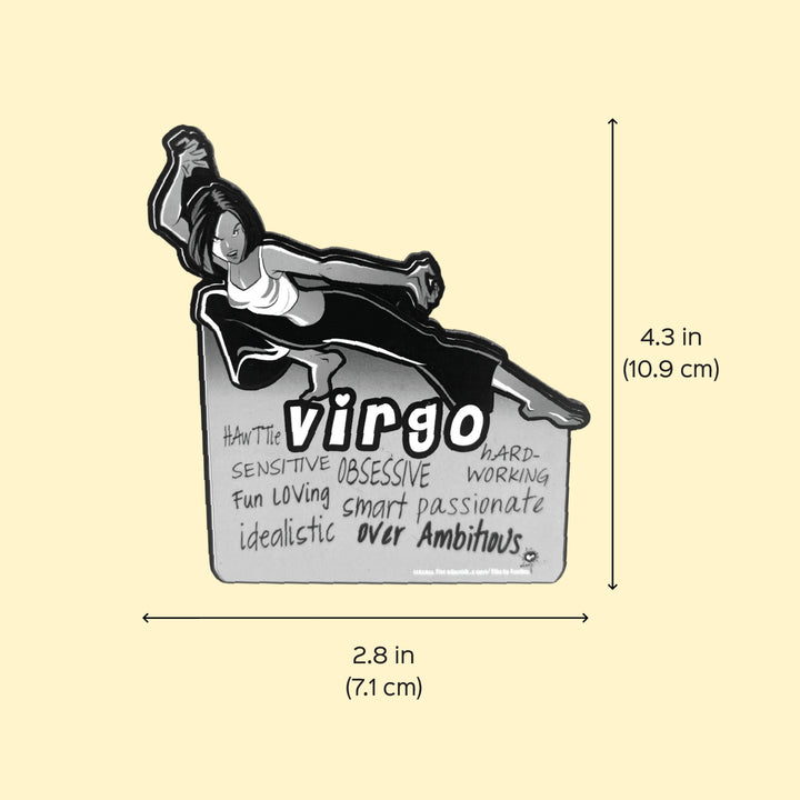 Printed Virgo Zodiac Sign MDF Wood Fridge Magnet