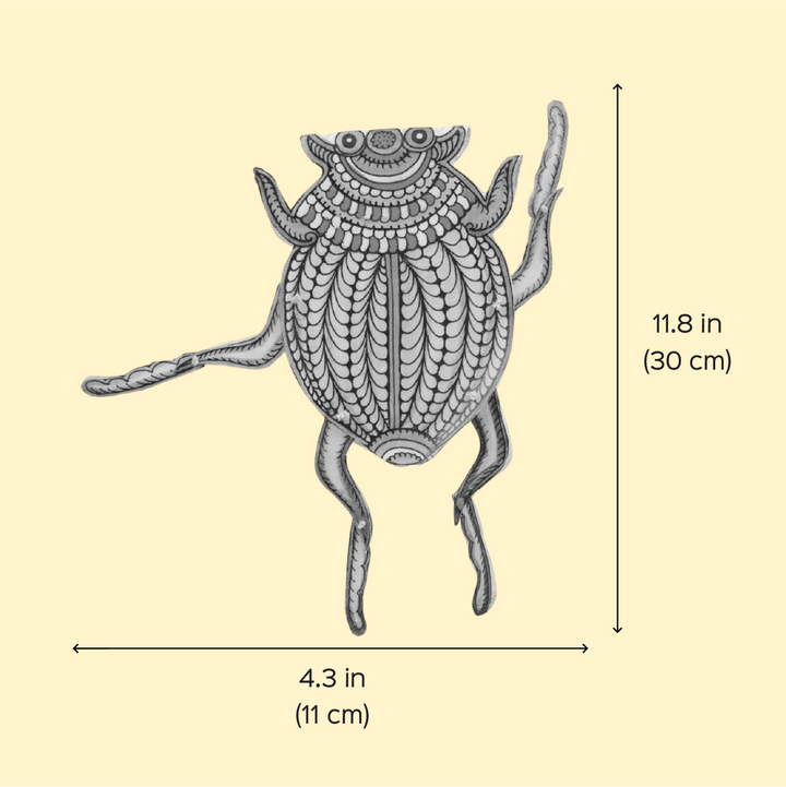 Hand-Painted Beetle Tholu Bommalata Flip Toy