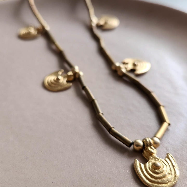 Handmade Aurelia Adorn Brass Necklace