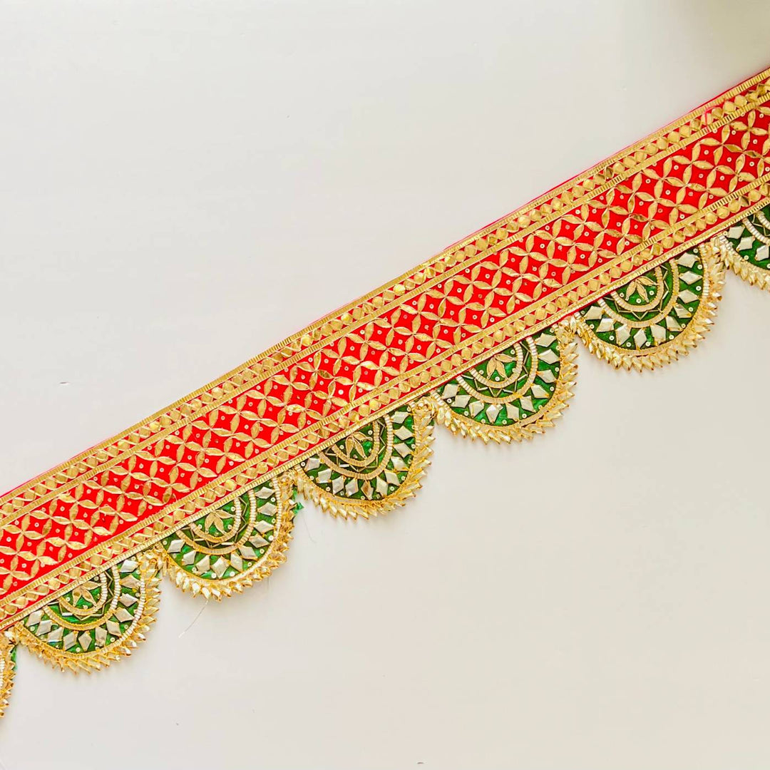 Handmade Gota Patti Round Geometry Toran