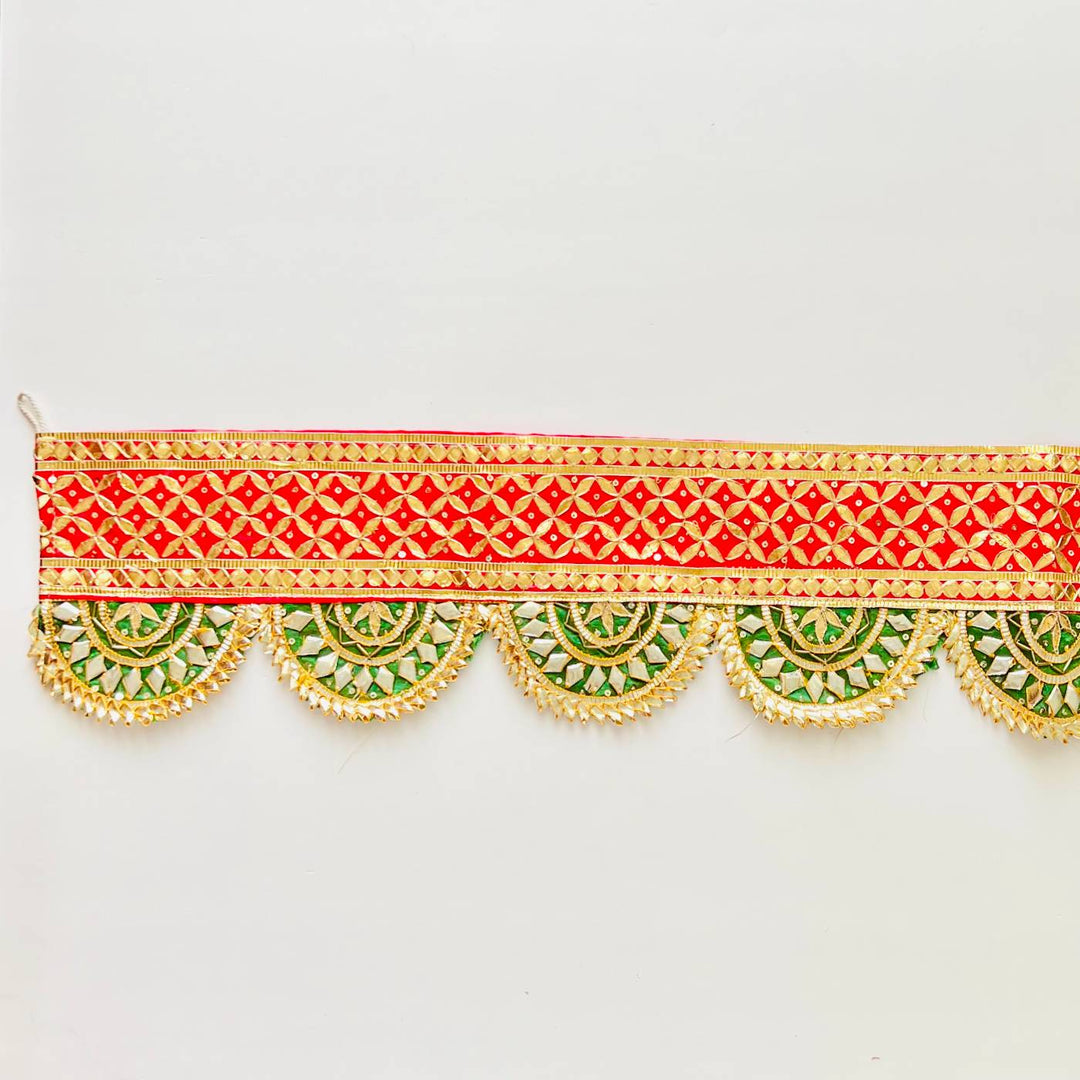Handmade Gota Patti Round Geometry Toran