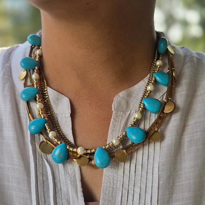 Handmade Avery Brass Short Necklace